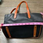 Dooney & Bourke  Eva Large Zip Shopper Black and Brown‎ Slouchy Leather Tote Photo 2