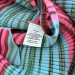Derek Lam 10 Crosby Cianna Striped Ribbed Cotton Blend Polo Collar Sweater Dress Pink Size L Photo 10