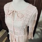 Chelsea and Violet Chelsea Violet Dress Womens M Pink Sheer Lace Boho Romantic Coquette Photo 1