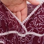 Y2K Babydoll Sheer Slip Dress Fairy Grunge Floral Ruffle Indie Sleeze Size L Purple Photo 8