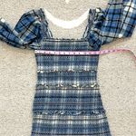 Love Shack Fancy Stanley Blue Plaid Smocked Mini Dress Medium Photo 7