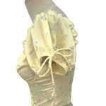 Princess Polly  Allyson Corset Top Puff Sleeve Yellow Floral Size US‎ 4 Photo 7
