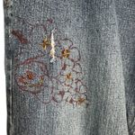 Squeeze Jeans Women's 16W Embroidered Flower Bootcut Denim Pants Blue Photo 11