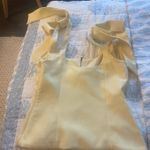 ZARA  light yellow stretch top with bows Photo 3