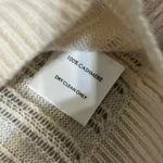White + Warren 100% Cashmere Knit Sweater Semi Sheer Cream Womens Medium Black Photo 5