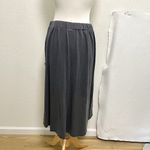 prAna Hemp Blend Faux Wrap High-Low Pull-On Skirt Pockets Gray size Medium Photo 3