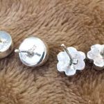 Sterling Silver Stud Bundle - Onyx Cabochon & Mother of Pearl Floral Inlay Photo 5