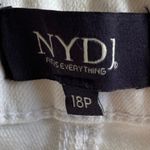 NYDJ NWOT White Marilyn Ankle with Fray Hem Jeans Plus Size 18P Lift Tuck Photo 3