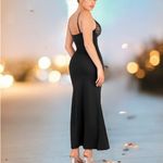 Popilush
Shapewear Lace V Neck Side Slit Slimming Maxi Slip Dress
S Black Photo 3