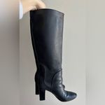 Diane Von Furstenberg  DVF Gladyss Black Leather Knee High Heeled Boots, Size 8.5M Photo 1