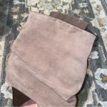 Steve Madden 2000s indie sleaze tan suede mid calf fold over heeled boots Photo 2