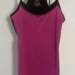 Aerie Fit Pink & Black Womens Tank Top Nylon/Spandex Size Large Photo 0