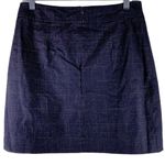 See By Chloe Ink Navy Plaid Cotton Pencil Skirt Size 40 Photo 4