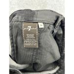 7 For All Mankind Women's Black Denim Shorts Cuffed Shorties Size 26 Dark Cotton Photo 3