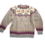 Vintage Renny Handknit Sweater 100% Shetland Wool Earthy Medium Brown Photo 6