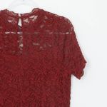 Torrid  Womens Lace High Neck Short Sleeve Bodysuit Size 2X Madder Brown Coquette Photo 10