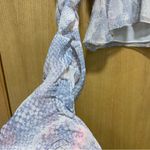 Steve Madden  Blouse Top With Blue Snakeskin Print - XS Photo 2