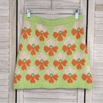 ZARA Sweater Knit Mini Skirt Bold Floral-Small Photo 1