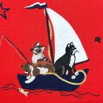 Bonworth Vintage 80s 90s Nautical Kitty Cat Tee Top Size Large Sailing Photo 11