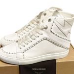 Zadig & Voltaire NIB  High Flash Sneaker Studded High Top White Leather 41 US 10 Photo 4