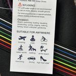 NEW Womens Water Shoes Size 8 38/39 Black Rainbow Water Sock Beach Swim Vacation Photo 3