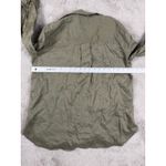 Club Beymen Linen Button Down Shirt Long Sleeve Olive Green Tunic XS Minimalist Photo 3