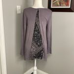 Soft Surroundings  Purple Plum Lightweight Long Sleeve Tunic Tshirt Medium Petite Photo 3