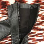 Y2K Cyber Punk Gothic Baddie Knee High Black Boots Silver Buckle Pointed Toe Photo 5