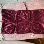 Victoria's Secret Vintage Burgundy Satin Lingerie Jewelry Delicates Travel Bag Photo 2