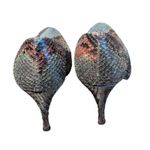 Stuart Weitzman Snakeskin Embossed Leather Pumps Size 5.5 M Heels Pointed Toe Photo 5