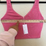 Reformation  pink crop top tank ribbed size L‎ NWT Photo 2