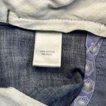 Banana Republic  Blue Chambray Cuff Button Tab 100% Cotton Mid Rise Shorts Sz 0P Photo 4