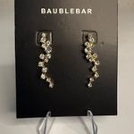 BaubleBar New Gold Tone Clear Rhinestones Farah Ear Crawlers Earrings Photo 0