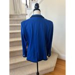 Talbots  Cobalt Blue & Navy Aberdeen Cotton Two Button Blazer Photo 2