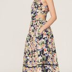 Something Navy Floral Cutout Sleeveless A-Line Midi Dress Size Small Photo 1