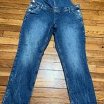 Gap Maternity Overalls Womens Sz Small Blue Jeans Denim Crop Pants Casual 34x25 Photo 2