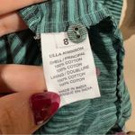 Ulla Johnson Teal Fiora Piplin Cotton Striped Long Sleeve Midi Dress 8 Photo 10