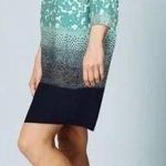 Boden Womens Dress Blue Black Azelea Ombre Silk Floral Mini Shift Tunic Size 16 Photo 1