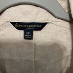 Brooks Brothers Petite Fit Sleeveless Collared Button Linen Blend Dress Tan 6P Photo 2