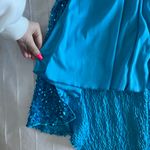 Blue Sequence Prom Dress Size 6 Photo 1