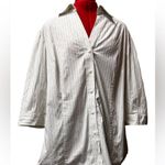Worthington Striped blouse size 1x Stretch top button down 26270 Photo 0