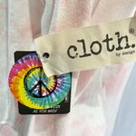 Cloth by Design New Convertible Side Slit Sweater Tie Dye Pink White Photo 16