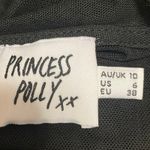 Princess Polly Leonie Black Mesh Sheer Long Sleeve Corset Bodysuit Top Size 6 Photo 3