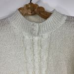 Vintage Cream Mock Neck Cable Knit Sweater Size Medium Photo 6