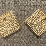 80’s Vintage Teal and Yellow Square Earrings Blue Photo 1