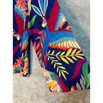 Farm Rio  Kaia Blouse Small Tropical Birds Parrots Wide Sleeves Coastal Beachy Photo 5