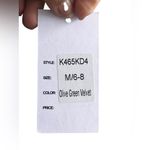 Unique Vintage  Elegant olive Green Velvet Dress Photo 7