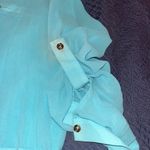 Wishful park  Aqua Blue dress, waist tie, size medium Photo 2