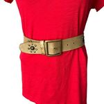 Aeropostale Gold Leather Studded Belt, Sz L Photo 0