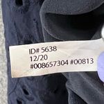 EXPRESS Tops Womens XL Navy Blue Cotton Eyelet V Neck Cottagecore Boho Feminine Photo 14